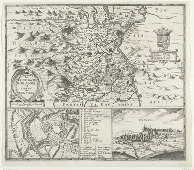 Mapa Księstwa Orange, 1639 La Principaute d