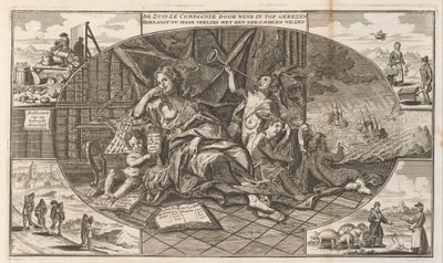 Skarga Kompanii Mórz Południowych, 1720 Kompania Zuidzé wznosi się na szczyt przez wiatr / Teraz opłakuje swoją utratę z zatroskanym stworzeniem (tytuł na obiekcie) Wielka scena szaleństwa (tytuł serii) autorstwa Anonymous