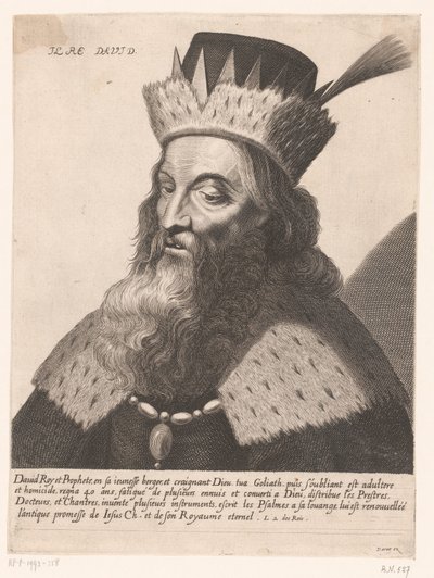 Król Dawid Il Re David. (tytuł na obiekcie) Portrety królów (tytuł serii) autorstwa Anonymous