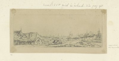 Landschap met een koets Kolekcja osiemdziesięciu pięciu oryginalnych grafik (tytuł serii) autorstwa Anonymous