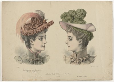 Le Journal des Modistes, 1-11-1892, nr. 1916: Modes de Julia Coll (...) autorstwa Anonymous