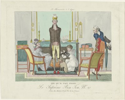 Le Supreme Bon Ton, termometr 8 stopni, 1800-1815, nr 20: Tak, jest zimno. autorstwa Anonymous