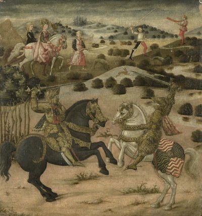Legenda o rycerzu (końcowy panel cassone) autorstwa Anonymous