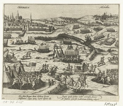 Ludwik z Nassau opuszcza Bergen, 1572 autorstwa Anonymous