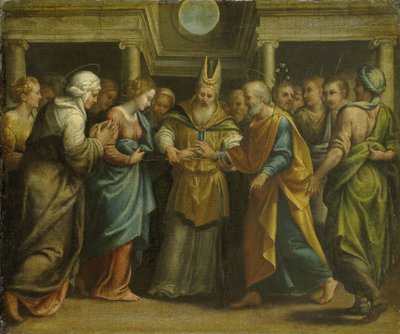 Małżeństwo Maryi i Józefa autorstwa Anonymous