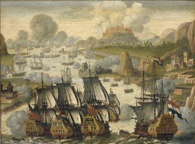 Bitwa morska pod Vigo Bay, 23 października 1702. Epizod z wojny o sukcesję hiszpańską autorstwa Anonymous
