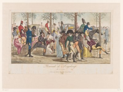 Optocht w Long-Champ Promenada de Longchamp An. X - 1802 (tytuł na obiekcie) autorstwa Anonymous