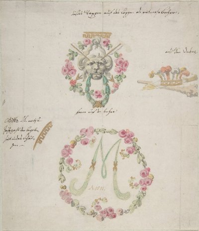Wzory ozdobne do porcelany, XVIII wiek. autorstwa Anonymous,.