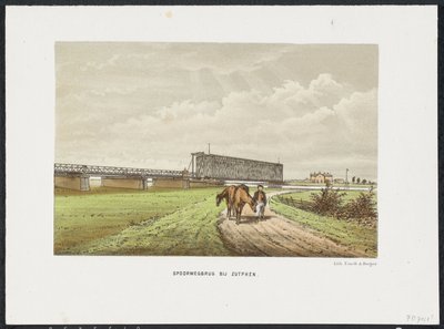 Stary most IJssel w pobliżu Zutphen, 1865 Most kolejowy w Westervoort (tytuł na obiekcie) Główne mosty kolejowe w Holandii (tytuł serii) autorstwa Anonymous