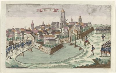 Patrioci opuszczają Utrecht, 1787 Utrecht (tytuł na obiekcie) autorstwa Anonymous