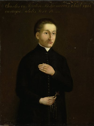 Portret Charlesa van der Meulena, misjonarza na Curaçao autorstwa Anonymous