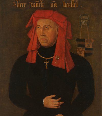 Portret Franka van Borselena, Lorda Sint Maartensdijk i Stadtholder Holandii, czwartego Męża Jakuba Bawarskiego, hrabiny Holandii i Zelandii (Jacqueline, hrabina Hainaut) autorstwa Anonymous