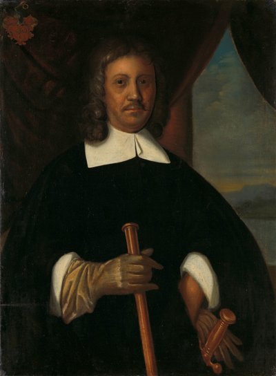 Portret Jana van Riebeecka (1619-77). Komandor Przylądka Dobrej Nadziei i Malakki oraz Sekretarz Wysokiego Rządu Batawii autorstwa Anonymous