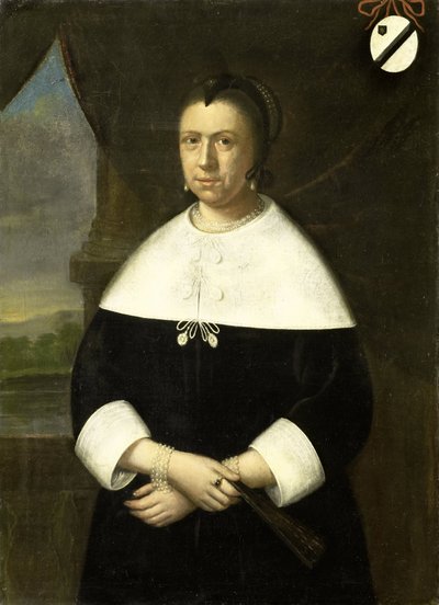 Portret Marii Quevellerius (1629-64), pierwszej żony Jana van Riebeecka lub jego drugiej żony Marii Scipio (ok. 1630-95) autorstwa Anonymous