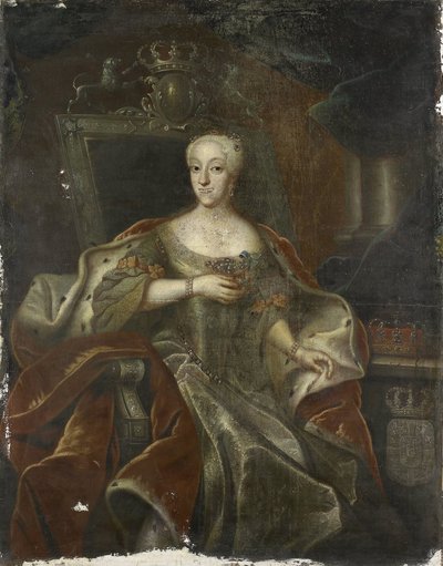 Portret księżniczki Charlotte Amalie, córki Fryderyka IV, króla Danii autorstwa Anonymous