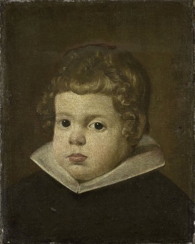 Portret chłopca w wieku około trzech lat, prawdopodobnie księcia Balthasara Carlosa, syna hiszpańskiego króla Filipa IV autorstwa Anonymous