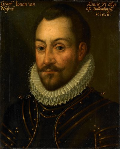 Portret nieznanego hrabiego lub oficera, prawdopodobnie hrabiego Jana Starego z Nassau lub Ludwika z Nassau autorstwa Anonymous