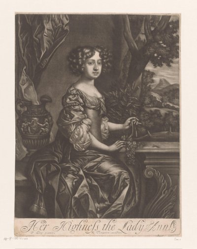 Portret Anny z Wielkiej Brytanii jako księżniczki Jej Wysokość Lady Ann (tytuł na obiekcie) autorstwa Anonymous
