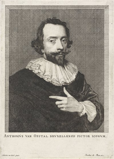 Portret Antona van Opstal Anthonius van Opstal Bruxellensis pictor iconum (tytuł na obiekcie) autorstwa Anonymous