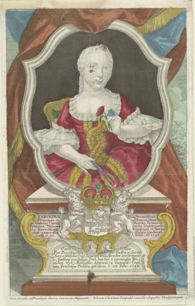 Portret Karoliny, księżnej Orange-Nassau autorstwa Anonymous