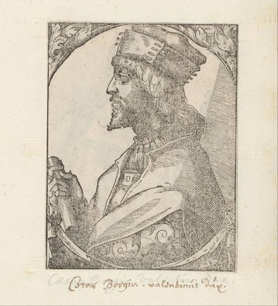 Portret Cesare Borgii autorstwa Anonymous