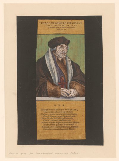 Portret van Desideriusa Erasmusa Obraz Erazma z Rotterdamu (tytuł na obiekcie) autorstwa Anonymous
