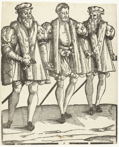 Portret Gasparda, Francois i Odety de Coligny autorstwa Anonymous