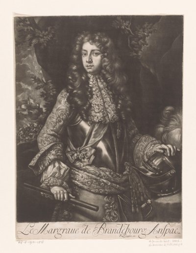 Portret Johana Fredericka z Brandenburgii-Ansbach Le Margraue de Brandebourg Anspac (tytuł na obiekcie) autorstwa Anonymous