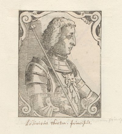 Portret van Ludovico Sforza autorstwa Anonymous