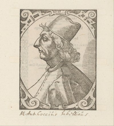 Portret van Marcus Antonius Coccius Sabellicus autorstwa Anonymous