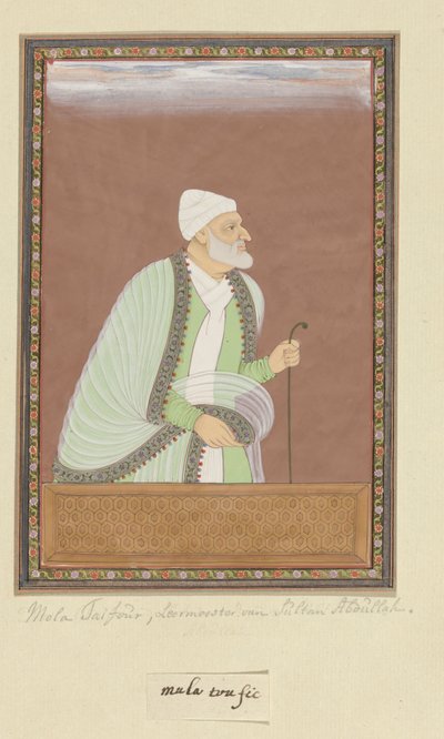 Portret Mulli Tayfura, który był nauczycielem (ustad) sułtana Abdullaha autorstwa Anonymous