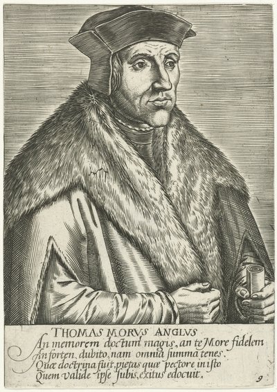 Portret van Thomas More Thomas Morvs Anglvs (tytuł na obiekcie) autorstwa Anonymous