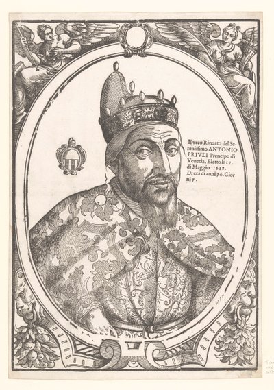 Portret van doża Antonio Priuli Prawdziwy Portret Najjaśniejszego Antonio Priuli (...) (tytuł na obiekcie) autorstwa Anonymous
