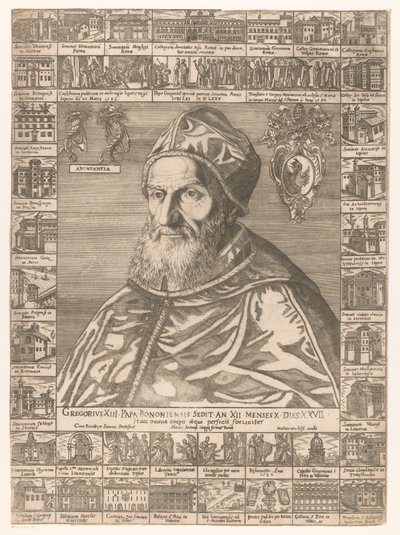 Portret van pausa Gregorius XIII autorstwa Anonymous