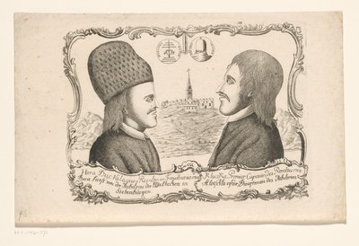 Portrety Vasile Ursu Nicola Horea i Ion Oargă Cloșca, przywódcy buntu w Transylwanii, 1784 autorstwa Anonymous