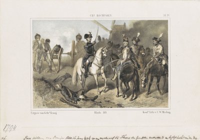 Książę William w bitwie pod Fleurus, 1794 autorstwa Anonymous