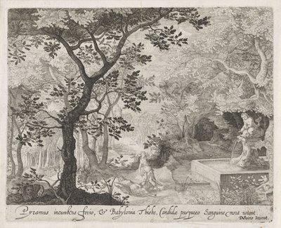 Pyramus i Thisbe Sceny z Metamorfoz Owidiusza (tytuł serii) autorstwa Anonymous