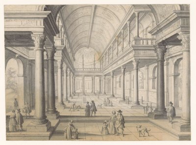 Renesansowa sala z figurami autorstwa Anonymous