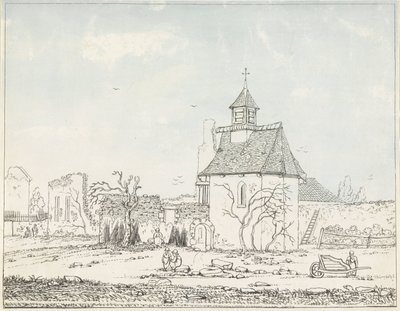 Ruiny Hougoumont Siedem talerzy Waterloo i okolic (tytuł serii) autorstwa Anonymous