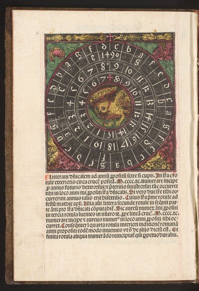 Harmonogram wyznaczania listu niedzielnego (littera dominicalis) autorstwa Anonymous