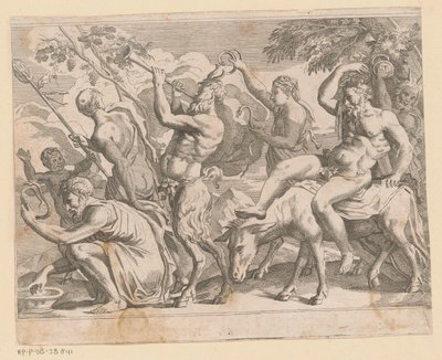 Silenus spotkał saters en maenaden autorstwa Anonymous