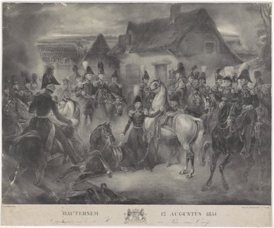 Bitwa pod Boutersem, 1831 Bautersem 12 sierpnia 1831 (tytuł na obiekcie) autorstwa Anonymous