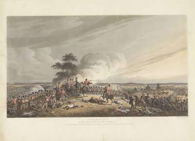 Żużel pod Waterloo, 1815 Widok z Mont St. Jean na bitwę pod Waterloo, w momencie rozpoczęcia wielkiej szarży dokonanej na Francuzów około godziny 7 wieczorem 18 czerwca 1815 r. (tytuł na obiekcie) autorstwa Anonymous