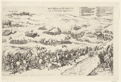 Żużel op de Mookerheide, 1574 Bitwa pod Moch, pod komandorem Maggiore An.o 1574 (tytuł na obiekcie) autorstwa Anonymous