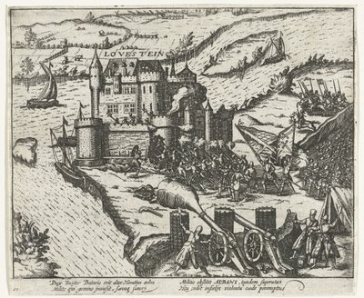 Zamek Loevestein zajęty przez Hermana de Ruitera, 1570 autorstwa Anonymous