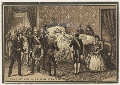 Łoże śmierci Wilhelma III, króla Niderlandów autorstwa Anonymous