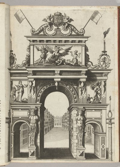 Brama Triumfalna z Ernstem ratującym Belgicę z Discordia, 1594 autorstwa Anonymous