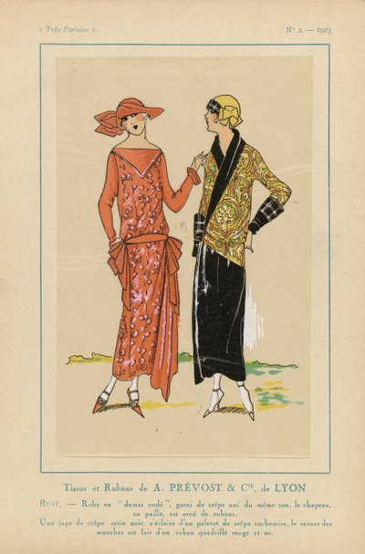 Bardzo paryski, 1923, nr 2: Tkaniny i wstążki A. PRÉVOST & CIE ... autorstwa Anonymous