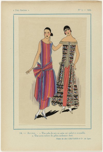 Bardzo paryski, 1923, nr 5: 14.- ALCALA. - 1. Suknia wieczorowa... autorstwa Anonymous