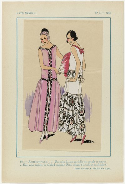 Bardzo paryski, 1923, nr 5: 15.- ARMENONVILLE. - 1. Suknia wieczorowa... autorstwa Anonymous